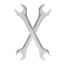 Hengrui Full Polished Stay Wrench Double Head Opening Wrench Public Made Full Polished Thickened Fork Opening Size Lip Wrench