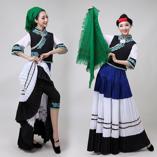 第十届荷花奖舞蹈情深谊长女子群舞演出服彝族舞台表演桃李杯