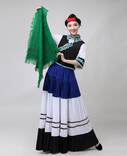 第十届荷花奖舞蹈情深谊长女子群舞演出服彝族舞台表演桃李杯