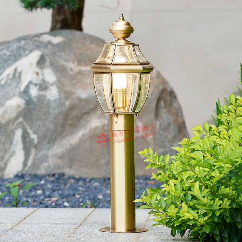 All copper lawn light outdoor waterproof grass garden outdoor led villa simple modern community home garden light