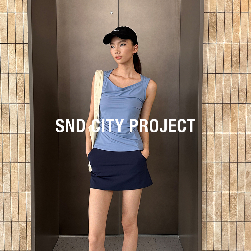 Snd · Lightweight Patchwork Waist-Cinching Yoga Vest