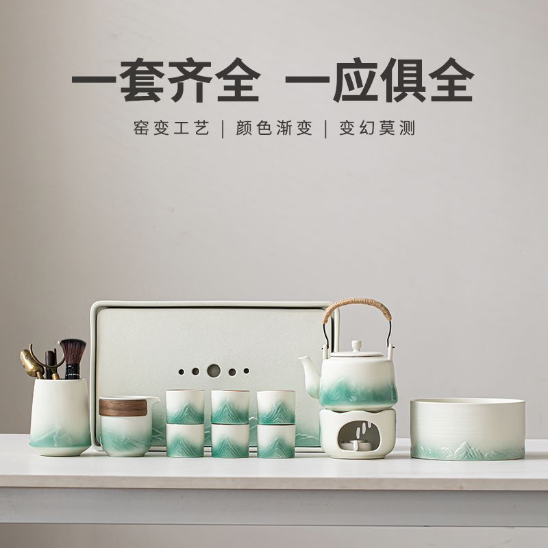 Tea Set Suit Home Candle Heating Base Warm Tea Oven Cooking Teapot ceramic Tibera Tea Cup Kung Fu Tea Tea-Taobao