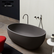 Tennis Linen Matt Grey Freestern-style Home Bathtubs Net Red Hotel Folk lovers Double Qi Mei Stone Artificial Stone Bathtub