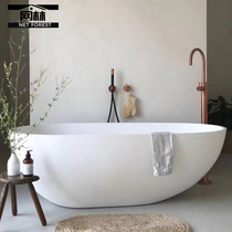 Modern minimalist hotel Minjuku Home Villa Home Toilet Integrated Molding Qi Mei Stone Artificial Stone Mesh Red Bath