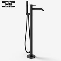 Net Forest Concealed silver black gold hot and cold full copper valve core single to pre-embedded column type single-hole bathtub tap