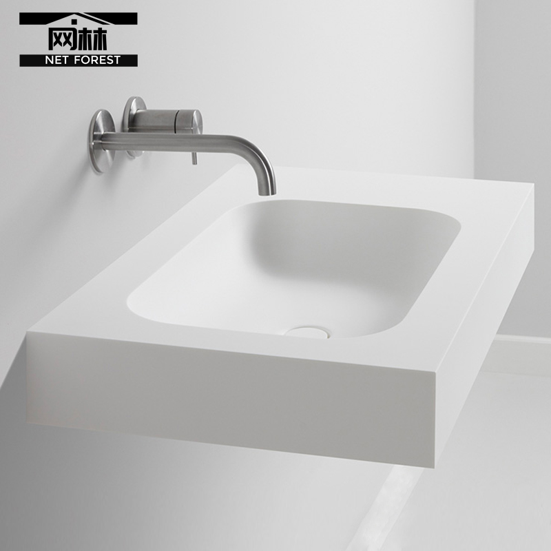 Net Forest Day Style Integrated Basin Hung Wall Style Home Hotel Bathrooms Washbasin Washbasin Hand-washing Desk Custom