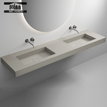 Grey artificial stone hanging wall basin toilet washbasin bathroom washbasin one-piece floor washstand Wash Table Basin Customised
