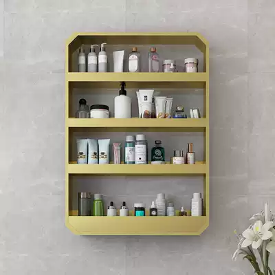 Punch-free bathroom powder room rack Wall Wall Wall toilet wash table multi-layer cosmetic comb storage layer shelf
