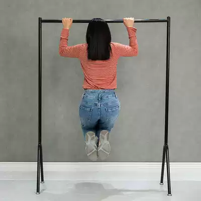 Simple balcony drying rack indoor folding household coat rack single pole type floor bedroom hanging clothes shelf