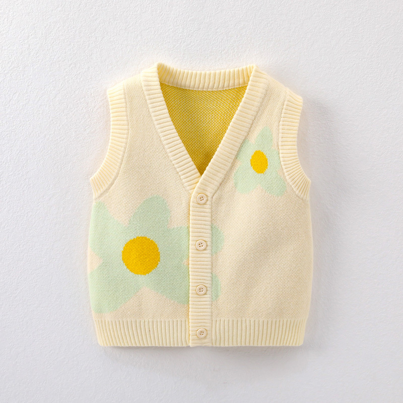 Baby Knitted Vest, Boy's Vest, Pure Cotton Sweater, Baby Sweater, Waistcoat, Blouse, Girl's Sweater, Children's Vest