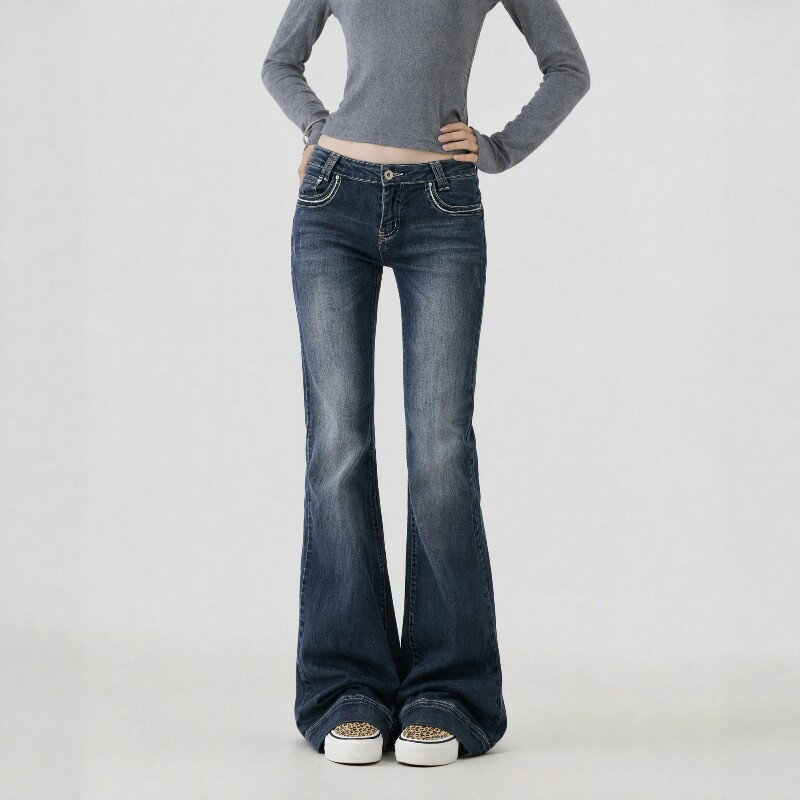 Myfaerie (Yi Mengling's Same Style) Has a Great Fit That Makes You Look Slim and Flawless! Stretchy Mid-Waist Jeans for Petite People