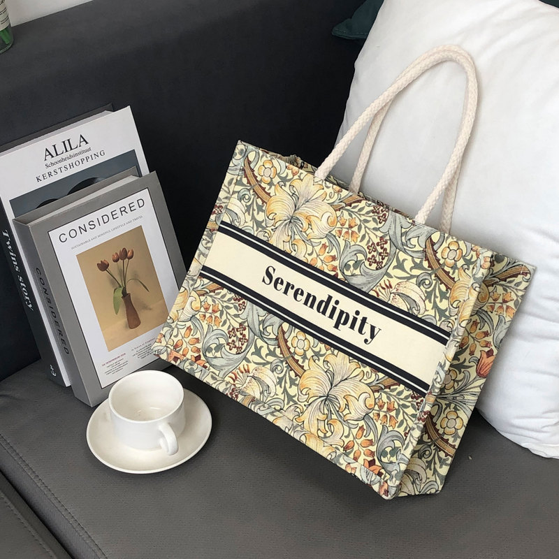 Van Gogh Oil Painting Tote Bag Large Capacity Canvas Bag for Women 2025 New Handbag for Work and Outings Retro Bag