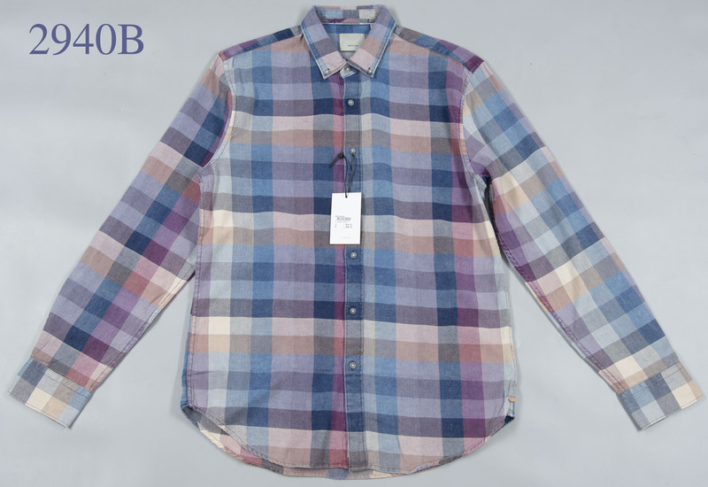 Men's Plaid Printed Pure Cotton Breathable Comfortable Shirt Long-Sleeved Casual Shirt Lao Sun Outdoor Lshw2940