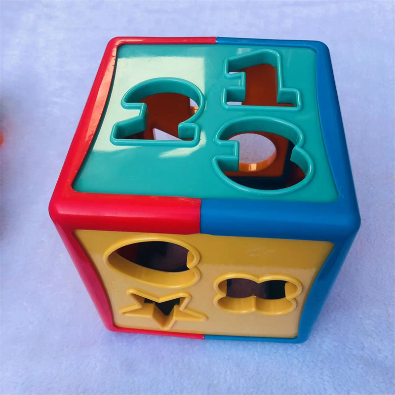 Clear Barn American BT Round Egg Baby Baby Puzzle Hexahedron Building Block Sesele Paired Cognitive Toys 1-3