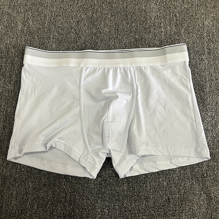 Cintura branca dos homens da moda quatro cantos underwear sexy flat top corner calças soltas e respiráveis esportes estudante shorts cabeça homens