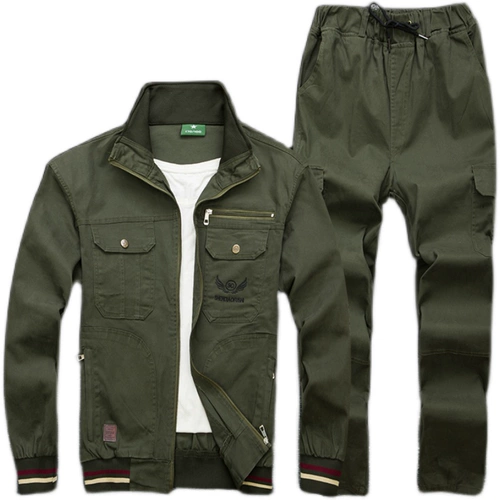 Осенний хлопковый эластичный износостойкий камуфляжный комбинезон, увеличенная толщина, защита от ожогов, делается под заказ