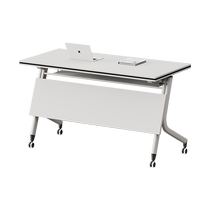 Movable folding conference table training table and chair combination training institution tutoring class tables and chairs can be spliced into a long table
