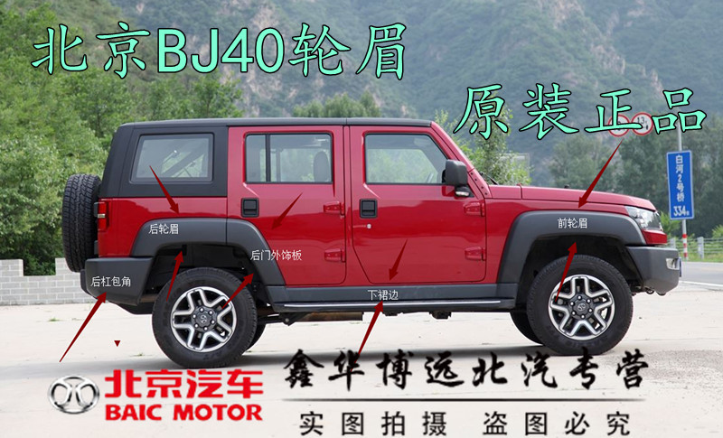 BAIC BJ40L wheel fender 2 4-door version B40 front and rear wheel eyebrow door exterior decorative plate, fender plate decorative board