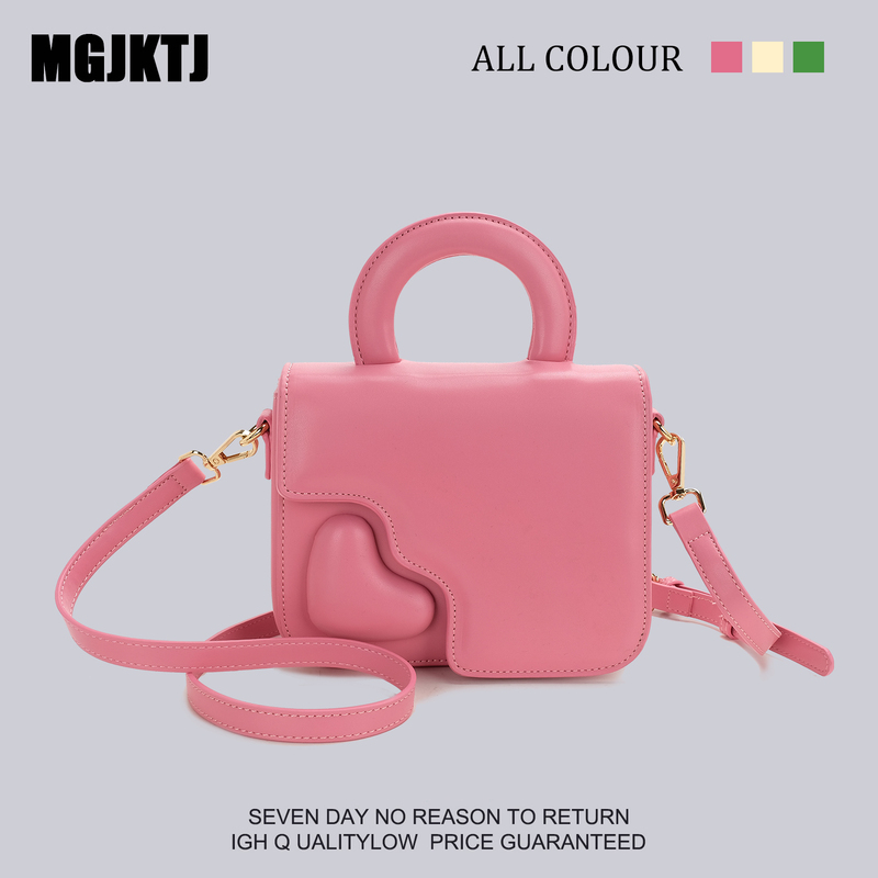 Mgjktj Valentine's Day Birthday Gift Niche High-End Handbag Pink Women's Summer 2025 New Single Shoulder Crossbody Bag