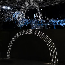 Baijie new wedding iron props meteor arch starry sky wedding luminous marquee scene decoration lights