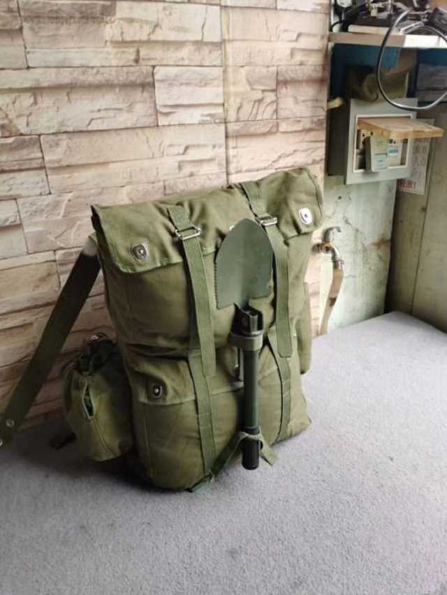 Old Goods Public Hair Original Sails Buns Bag Air Drop Soldiers Double Shoulder Tactical Backpacks 65 Backsacks 65 Type Paratroopers Bag 96 Year Thick-Taobao