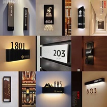 Hotel Doorplate Customized electronic gate Fancy Led Luminous digital Gate No. Hotel Room Number Guest House Room Number