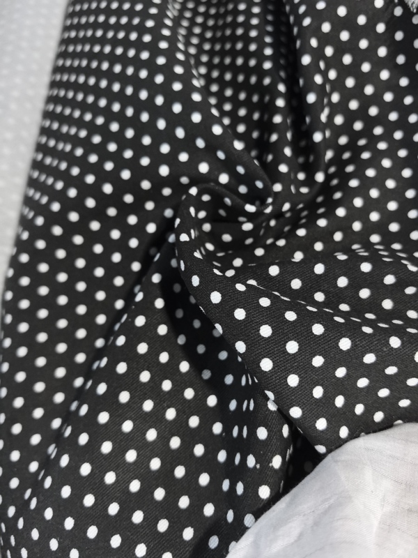 3m X 1.4m Stretch Pure Cotton Gauze with Small Polka Dots, Weight 300 Grams 1.0m # A025
