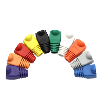 Tête de cristal veste de couleur RJ45 veste Cinq types de six types de cristal réseau de tête de cristal tête de cristal tête de cristal