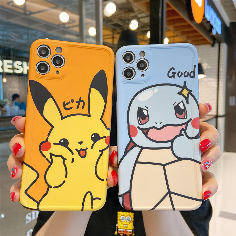 Naughty Day Ensemble Cute Cartoon Apple 13 12Pro lovers Max mobile phone protective shell iPhones X Gentle XS Pikachu XR silicone iPhone11 anti-fall XS