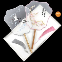 Hanfu accessories holding childrens group fan ancient wind small fan fairy air with cheongsam costume girl for the show