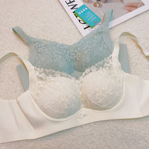Comfortable adjustment and maintenance gathering anti-outer expansion thick B cup bra reception of breast and lace underwear