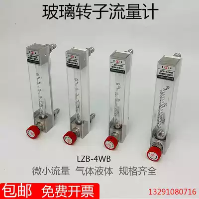 Changzhou double ring glass rotor flowmeter LZB-4WB 4WBF air water glass tube float flowmeter
