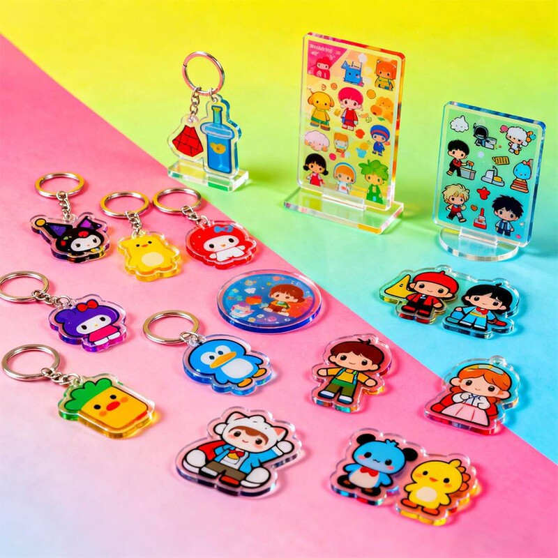 Acrylic Keychain Pendant Fridge Magnet Standee Anime Cartoon Custom DIY Decoration