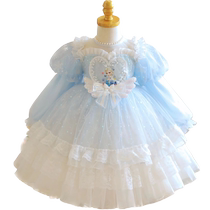 Princess Esha Princess Dresses Girl Spring Autumn 2024 New Loretta Children Esha Spring Dress Dress Spring Dress Dress Spring Dress