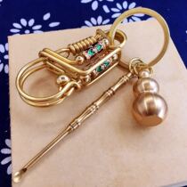 Creative Key Buckle Brass Handmade Key Buckle Custom Key Button Men Pendant Key Chain Car Gift Gift