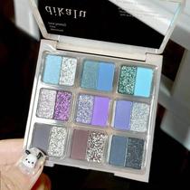 Violet 18-color eye shadow palette purple COS makeup matte pearlescent fine glitter smoky gray and purple hot girl pure lust style