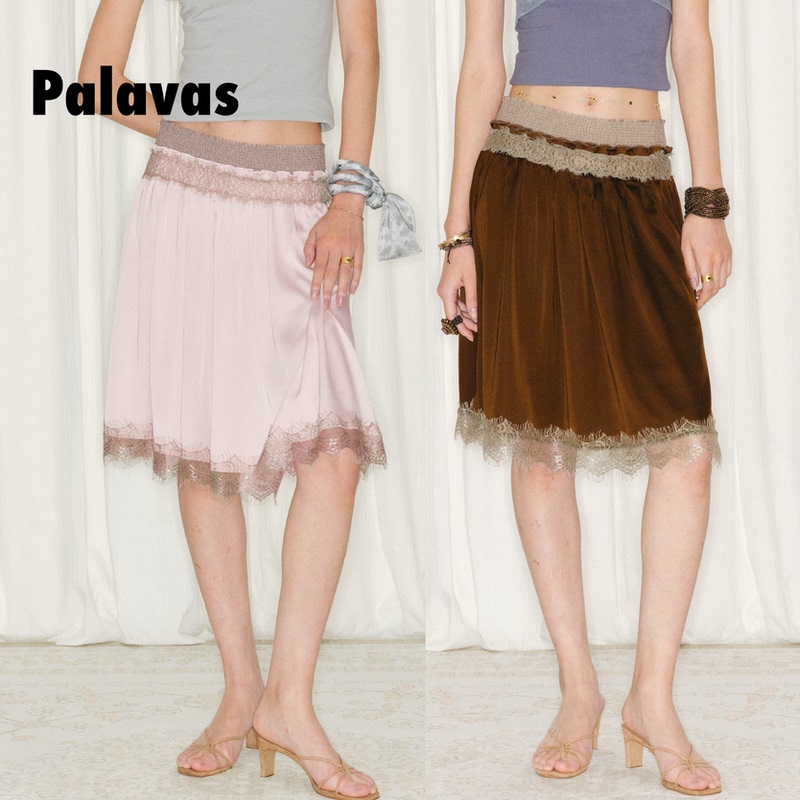 Palavas26 Spring/Summer Zhong Chuxi and Wen Qi Same Style Walking in Darjeeling Lace High-Waisted A-Line Skirt for Women Palavas26 Spring/Summer Zhong Chuxi and Wen Qi Same Style Walking in Darjeeling Lace High-Waisted A-Line Skirt for Women