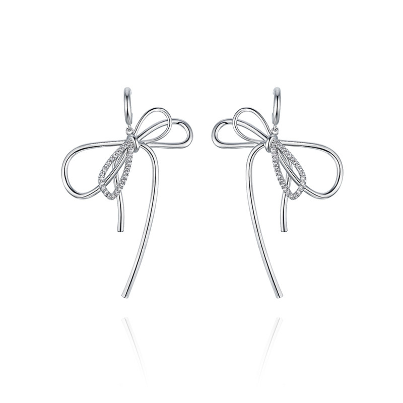 glamever缠绕丝带蝴蝶结耳钉