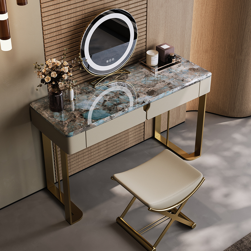Marble Light Luxury Dressing Table Bedroom Simple Modern High-End Internet Celebrity New Designer Italian Minimalist Makeup Table