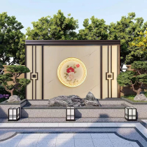 Customized stainless steel community villa garden outdoor screen wall screen grille garden courtyard entry partition coffee color