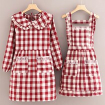 ins wind thinners small frescoed apron hood clothing fashion pure cotton home outside summer style home kitchen cooking work