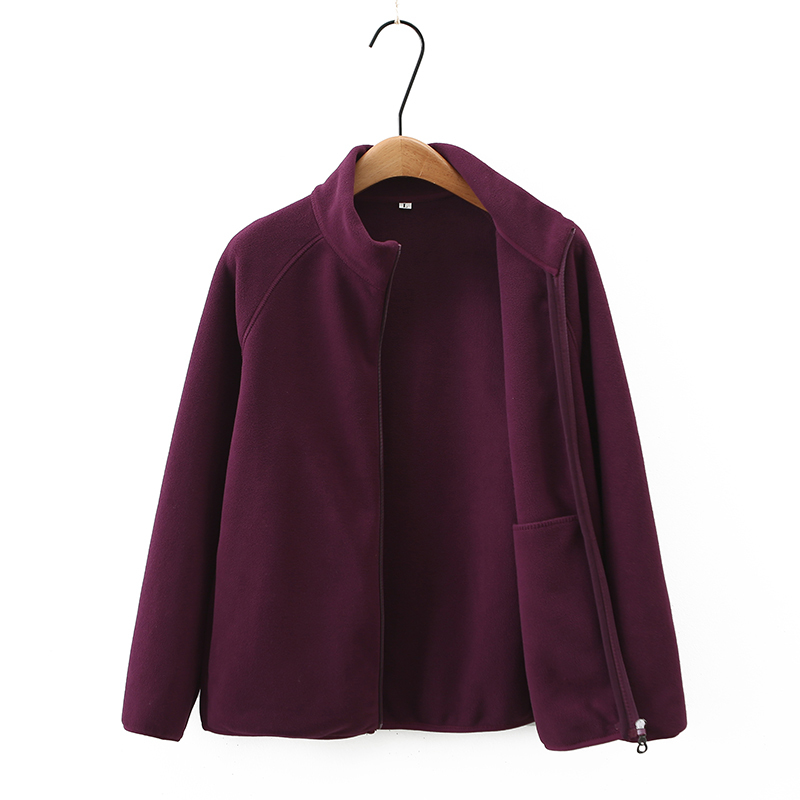 Mom's Autumn Fleece Jacket for Women, Autumn and Winter Double-Sided Fleece, Fleece Jacket for Middle-Aged and Elderly, Fleece Inner Layer for Outdoor Jackets