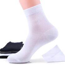 5-10 pairs of socks mens summer thin mens socks mid-calf short socks mesh solid color sweat-absorbent sports breathable