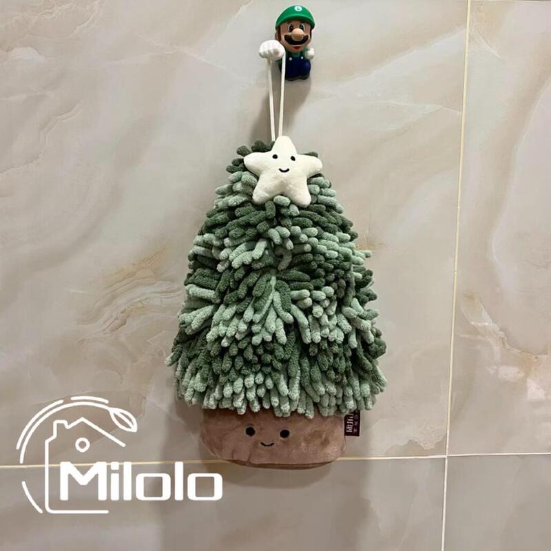 Christmas Tree Hand Towel, Hanging Type, Cute, Super Absorbent, Special for Kitchen and Bathroom, Thickened Towel, Christmas Decoration Christmas Tree Hand Towel, Hanging Type, Cute, Super Absorbent, Special for Kitchen and Bathroom, Thickened Towel, Christmas Decoration