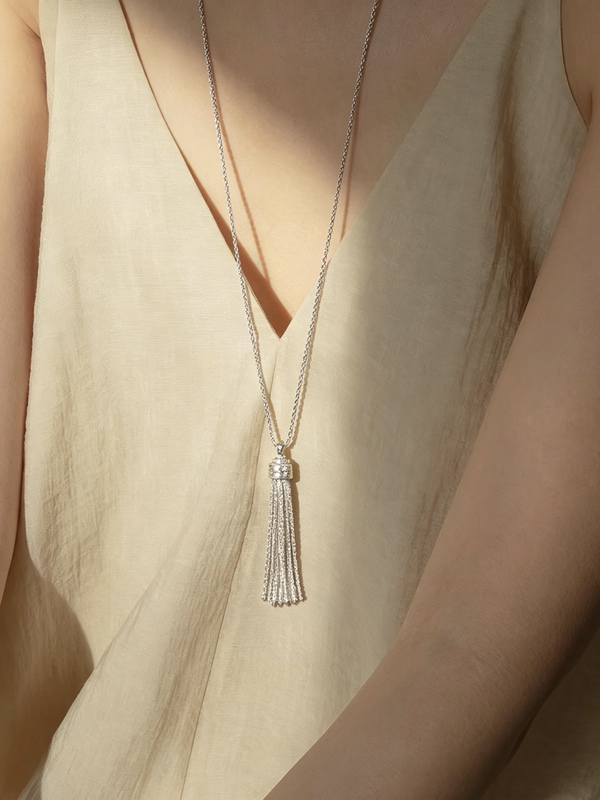 Splashy.J Miyu Tassel* Long Tassel Necklace Sweater Chain High-End Niche Design Vintage French Style Splashy.J Miyu Tassel* Long Tassel Necklace Sweater Chain High-End Niche Design Vintage French Style