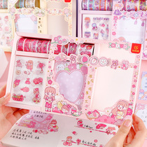 Handbill stickers and paper adhesive stickers for gift boxes Fairy Tales Series Cartoon Characters and Paper Adhesive Tapes Cute Colorful Printed Material Big Gift Packs Suit Teenage LITTLE FRESHER DIY Decorative Sticker