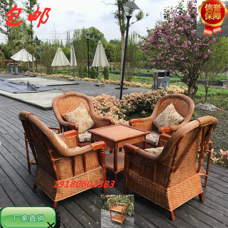 Manufacturer Direct Selling Vine Chair Hotel Rattan Chair Tea Building Guesthouse Vine choreography Leisure chair Hot pin Balcony Patio chairs Tea House Rattan Chair
