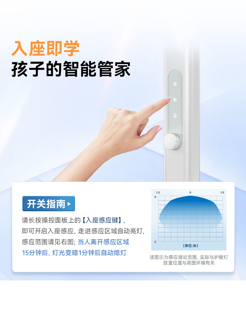 Лампа для чтения 先看评测 桔朵jd2落地式大路灯护眼灯学生阅读学习专用全光谱大台