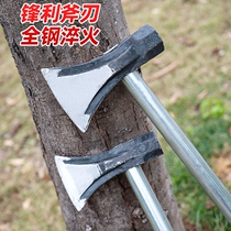 German imported firewood ax for firewood household mountaineering ax logging woodworking ax pure steel all-steel outdoor large forged