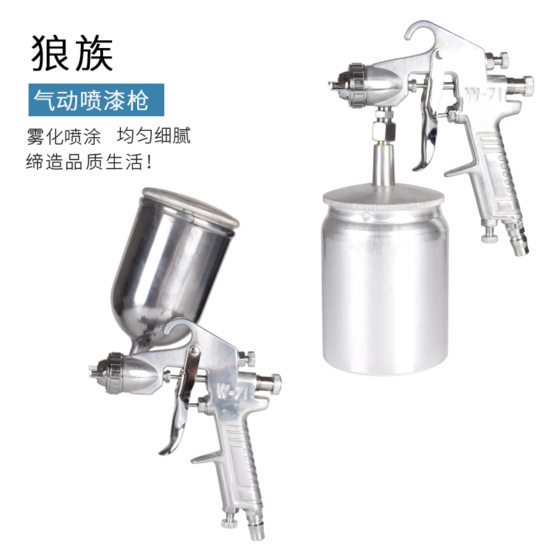 Wolf W-71 Pneumatic Paint Spray Gun Car Metal Furniture Latex Paint Spray Gun Spray Tool Paint Spray Gun